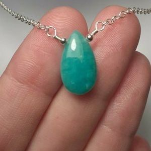♤AMAZONITE & 925SS NECKLACE♤